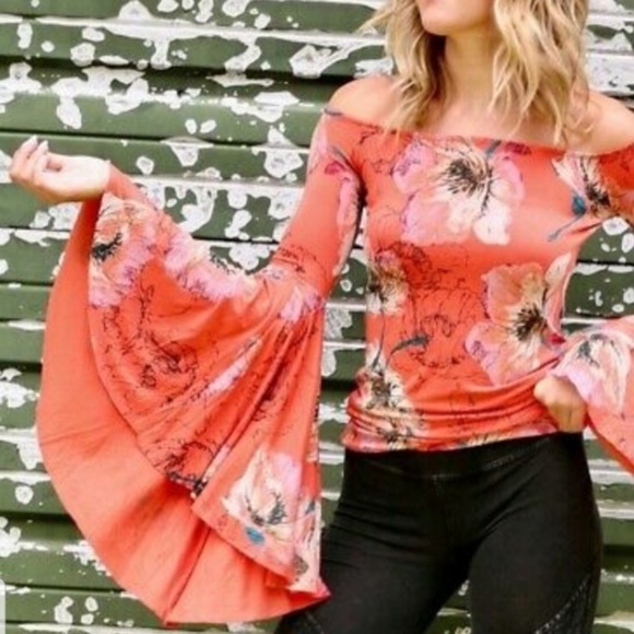 Free People Birds of Paradise bell sleeve top - Picture 5 of 7